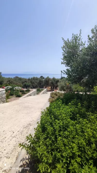 Blue Seaside House with Terrace - Skala Eresou