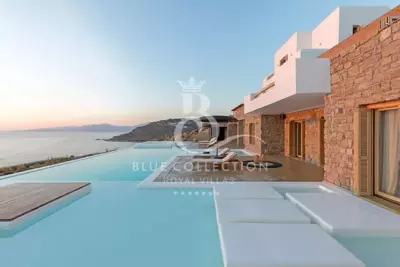 Mykonian Luxury Light Blue Villa with Private Pool - Kalafatis