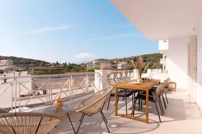 Seaside studio in Ireo with a breathtaking view - Iraion