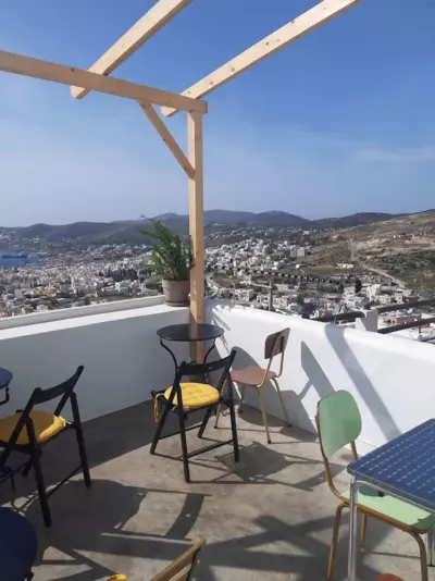 The Balcony of Bougainvillea! - Ano Syros